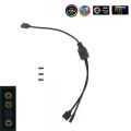 5V 3 Pin 12V 4pin ARGB Splitter Connector Extension Cable For PC Computer Fan Motherboard AURA RGB LED Strip Light. 
