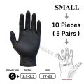 Black Nitrile Gloves Disposable 2 to 100 Pcs Multi-Purpose Latex & Powder Free, Chemical, Puncture & Tear Resistant Gloves, Waterproof, Durable & Thickened for Kitchen, Photoshoot, Medical, Cleaning, Cooking & Mechanical Use, Synthetic Rubber, Box 100 Pcs. 