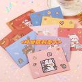 10pcs Bear Rabbit Blessing Thank Envelope Ins Cartoon Decoration Letter Paper Beautiful Cartoon Greeting Card New Year Gifts. 
