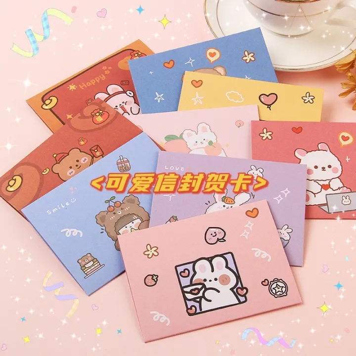 10pcs%20Bear%20Rabbit%20Blessing%20Thank%20Envelope%20Ins%20Cartoon%20Decoration%20Letter%20Paper%20Beautiful%20Cartoon%20Greeting%20Card%20New%20Year%20Gifts%20-%20Image%202
