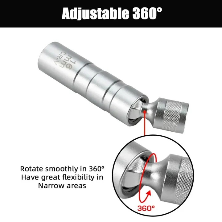 Spark%20Plug%20Socket%20Wrench%20Adapter%2014mm16mm%20Set%20Universal%20Joint%20with%20Magnetic%20Flexible%20Socket%20Thin%20Wall%203/8"%20Drive%20Car%20Repair%20Tool%20-%20Image%204