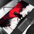 Samurai Warrior Mouse Pad Gamer Computer Accessories Keyboard Table Mat Black Mousepad Company Gaming Laptop Desk Accessory Pc. 