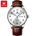 OLEVS Watch | Model 5535 | Fashion Watch For Man | Brown White. 
