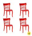 Supreme CRUZ Heavy Moulded Plastic Cafeteria Design Chair( Set of 4 Chairs). 
