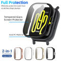 For Redmi Watch 5 Active/ 5 Lite Smart Watch bumper Case PC+Tempered Glass Screen Protector Full Cover Bumper Cases for Xiaomi Redmi Watch 5 Active, Watch 5 lite. 