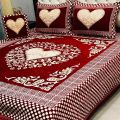 4 Piece Velvet Jacquard Bedsheet king size Bedsheet size 90x100. 
