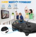 wireless game controller EasySMX 9110 rechargeable ergonomic design ergonomic size vibration function Turbo button computable with PC Nintendo switch Ps3 Android Steam very high quality game controller black color. 
