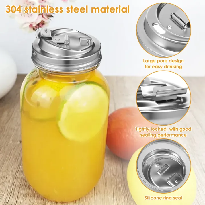 2/4%20Pcs%20Mason%20Jar%20Lids%20304%20Stainless%20Steel%20Mason%20Jar%20Lid%20Reusable%20Wide%20Mouth%20Mason%20Jars%20Lid%20for%20Home%20Camping%20Kitchen%20Accessories%20-%20Image%202