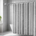 Advanced Grey Embossed Shower Curtain Light Luxury Dark Grain Three-Dimensional Dry Wet Separation PEVA Waterproof Curtain. 