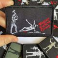 Pirate Flag Emblem Black Beard Edward Teach Badge Fabric Applique Embroidery Hook and Loop Patch for Armband,Backpack.