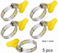 Adjustable  Hose Clamp 1 inch water pipe Clamp ( 5 pcs set). 