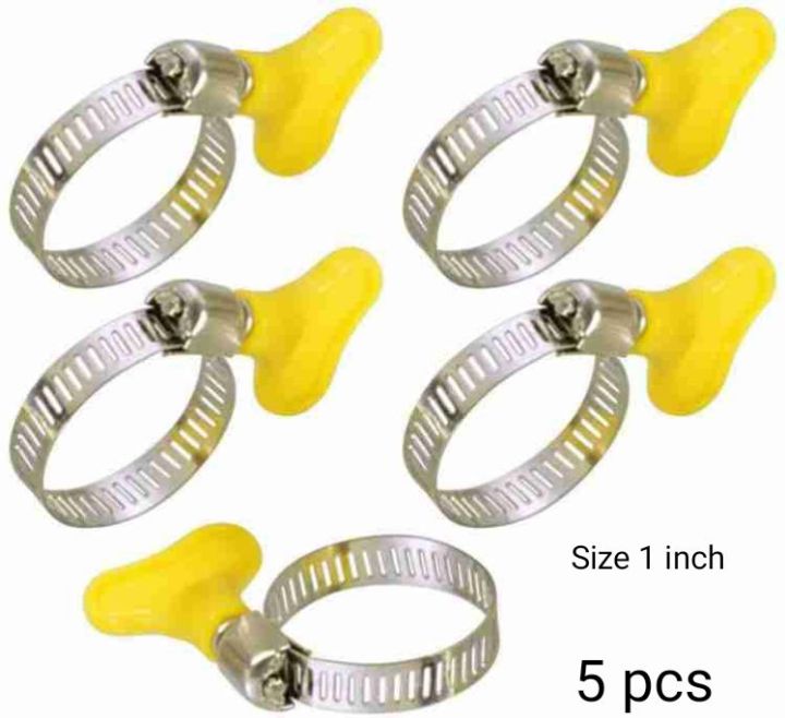 Adjustable  Hose Clamp 1 inch water pipe Clamp ( 5 pcs set)