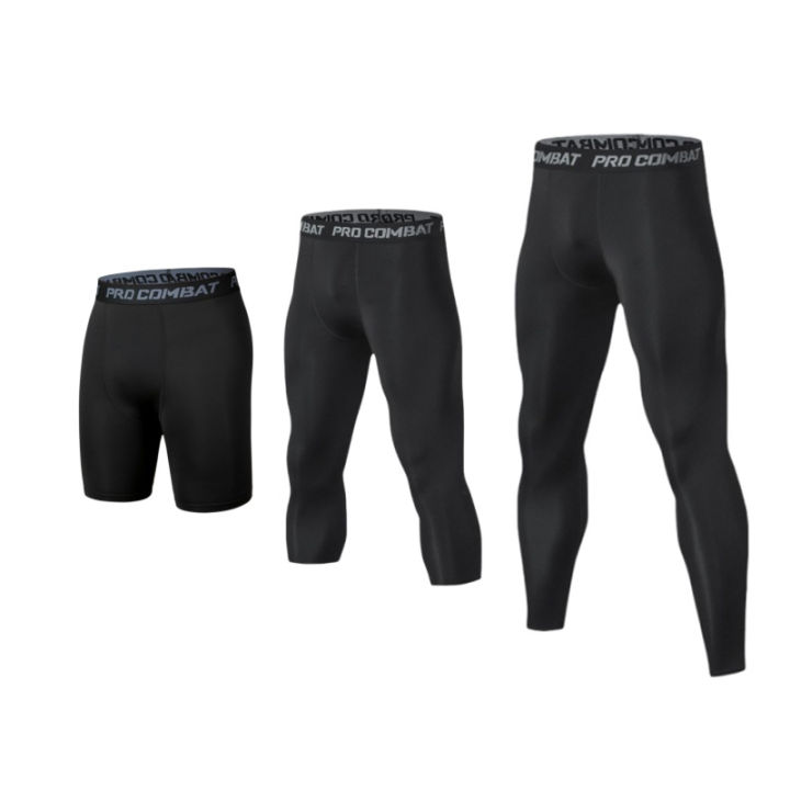 Mens Compression Pants Shaperwear Tights Cool Dry Leggings Sports Baselayer Running Athletic Workout Underwear Active Shorts