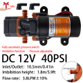 Small DC12V 40PSI Motorhome Booster Diaphragm Pump Boat Self-priming Pump, High Pressure Cleaning, Irrigation, Beverage Machine. 