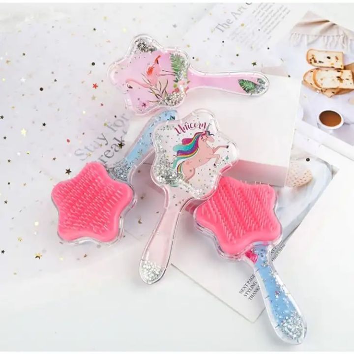 Unicorn Glitter Comb & Brush Set