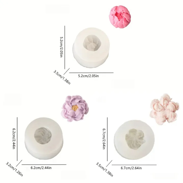 3pcs%20Creative%20Flower%20Clay%20Handmade%20Romantic%20Holiday%20Decoration%20Austin%20Rose%20Peony%20Silicone%20Mold%20-%20Image%202