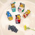6pcs the Simpsons Enameled Pins Set Featuring Homer Marge Bart & Lisa - Cute Brooch Badges for Backpack Collar Lapel Jewelry. 