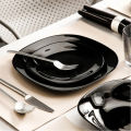 Elegant Black Marble Dinner Plates Set, 6x8"/6x9"/6x11" - Premium Design,18-Piece High-Quality Marble Tableware. 