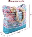 Beach Bag Womens Large Summer Canvas Tote Bags Rope Handle Aztec Pattern Airee Fairee(F_loverS). 