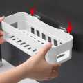 Bathroom Kitchen Coumter Storage Storage Rack Shelf Organizer Adhesive Shampoo Gel Storage Basket Decoration Bathroom Shower Storage Shelf Rack Accessories. 