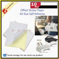Offset Sticker Paper A4 Size Self Adhesive Label white color 10 pcs. 