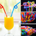 Imported Colorful Straw Extra Flexible Disposable Long Bendy Drinking Straw Multi Color 50 Pcs Packing. 