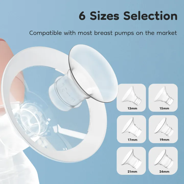 MAMIJOY%20Silicone%20Flange%20Inserts%20for%20Breast%20Pumps%20Electric%20Breast%20Pumps%20Nipple%20Tunnel%20Narrow%20Connector%2013/15/17/19/21/24mm%20Flange%20-%20Image%206