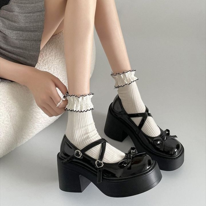 Women's%20Spring%20Round%20Toe%20Pumps%20Chunky%20Heel%20Mary%20Janes%20Shoes%20Platform%20Shoes%20for%20Women%20Dress%20Students%20Women's%20Lolita%20Heeled%20Shoes%20-%20Image%204