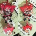 Anime Kasane Teto keychain Cute Cartoon Acrylic Pendant Keychain Backpack Pendant Ornament.