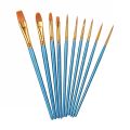 Professional Acrylic Paint Brush Set 10pcs Nylon Hair Brushes for All Purpose Oil Watercolor Painting Artist. 