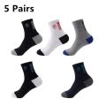 5 Pairs Apring And Fall Mens Sports Socks Summer Leisure Sweat Absorbent Comfortable Thin Breathable Basketball Meias. 