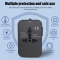 Global Universal Conversion Travel Plug USB Sockets EU US AC Power Adapter Converter With Child Protection Safety Cover Locking. 