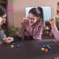 New gonggi korean game stones set,Korean Traditional Play Game 5PCS Gonggi Jack Stone Pebbles Set w/Round Case Funny Family Game. 