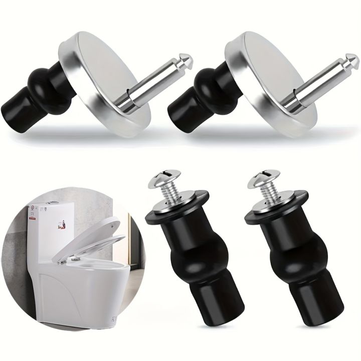 2-Piece Heavy-Duty Toilet Seat Bolt Set with Quick-Release Mechanism - Easy to Install, Compatible with Standard Toilet Seats, No Tools Required