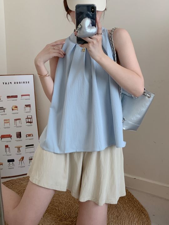 Clear%20Stock%20%F0%9F%92%A5%20%20%20Sfb010%20%F0%9F%98%81%20Women's%20Simple%20Solid%20Color%20Sleeveless%20Halter%20Neck%20Tank%20Top.%20Cute%20Vest%20for%20Beautiful%20Girls,%20Korean%20Style%20Fashion.%20Can%20Be%20Worn%20on%20the%20Outside.%20-%20Image%209