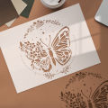YOMDID 1pc Butterfly Flower DIY Graffiti Template Reusable Butterfly Pattern Painting Hollow Decoration Stencil Craft Supplies.