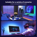 Battery-powered flexible color-changing LED strip Light with remote control for TV backlighting, bars, cabinets and bedroom DIY. 