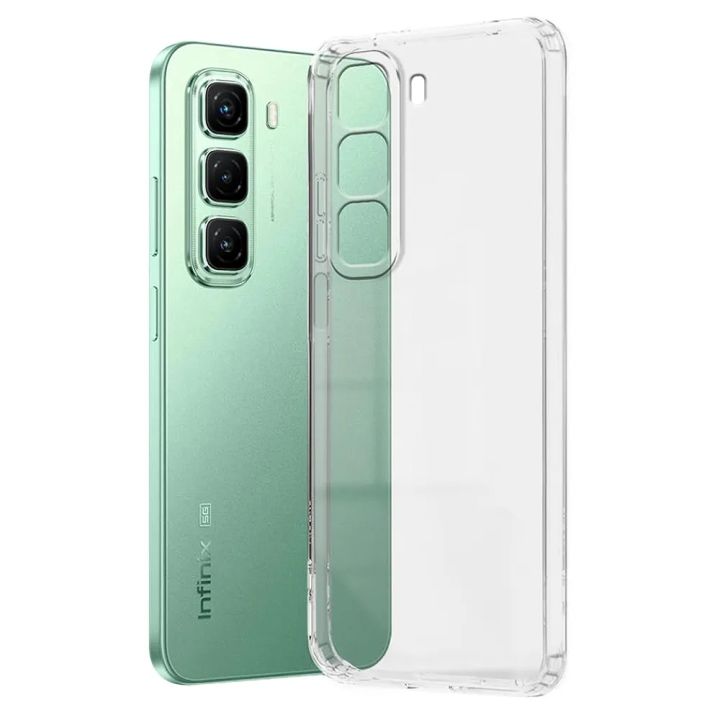 Infinix hot 60 Pro Cover New Ultra Thin Soft Tpu Silicon Dust Proof Transparent Back Cover