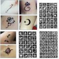 190 Pieces Tattoo Stencil  Printing Template  Hand Back Makeup  Paint Cartoon Tattoo Template. 