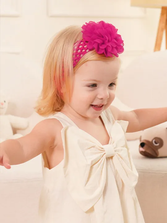 4pcs/set%205.3''%20Baby%20Girls%20Big%20Chiffon%20Flower%20Headbands%20Soft%20Strecth%20Hairband%20Lovely%20Headwrap%20Newborns%20Infants%20Hair%20Accessories%20-%20Image%204