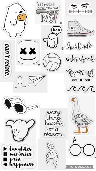 Black and White stickers
