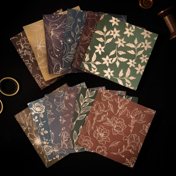 8pcs%20Vintage%20Flower%20themed%20sulfuric%20acid%20paper%20Scrapbook%20Materials%20DIY%20Photo%20Album%20Collage%20Journal%20Creative%20Material%20paper%20-%20Image%204