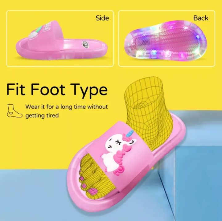 Children%E2%80%98s%20Boys%20Girls%20Slippers%20Cartoon%20Unicorn%20Animals%20Prints%20Shoes%20Lighted%20Fashion%20Cute%20Shoes%20Bathroom%20Kids%20Toddler%20Slippers%20-%20Image%206