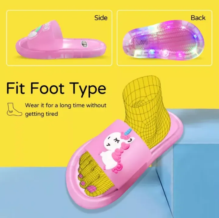 Children%E2%80%98s%20Boys%20Girls%20Slippers%20Cartoon%20Unicorn%20Animals%20Prints%20Shoes%20Lighted%20Fashion%20Cute%20Shoes%20Bathroom%20Kids%20Toddler%20Slippers%20-%20Image%206