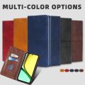 Logo embossed Book Style Cover for Realme C65 C67 C55 C53 C51 C35 C33 C31 C30 C21Y C25Y C25 C21 Magnetic Leather Flip Case.