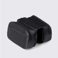Bicycle Front Beam Bag High Capacity Waterproof with Reflective Strip Bike Frame Bag Road Cycling Upper Pipe Storage Saddle Bag. 