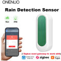 ONENUO New Zigbee Rain Sensor Tuya Smart IP65 Outdoor Waterproof Rain Detection Water Leak Sensor Real Time APP Monitoring Alert. 