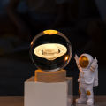 6cm 3D Crystal ball Crystal Planet Night Light Laser Engraved Solar System Globe Astronomy Birthday Gift Home Desktop Decoration. 