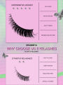 Veltrinay False Lashes Fluffy 3D Mink Eyelashes Cat Lashes Thick Soft Curly Winged End Eye Elongated Fake Lashes Makeup. 
