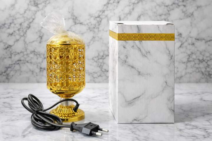 Electric Bakhoor Loban Burner | Fancy Golden Bakhoor Burner |